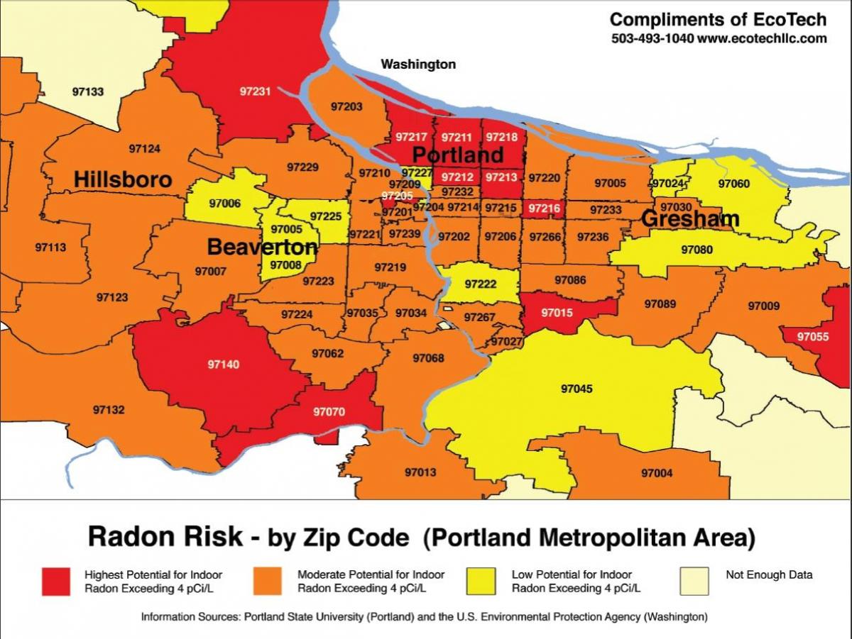 zip კოდი რუკა Portland