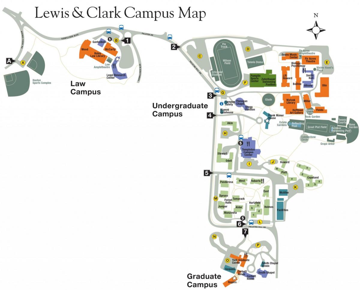 რუკა ლუისი და კლარკი კოლეჯი