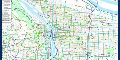 ველოსიპედით Portland რუკა